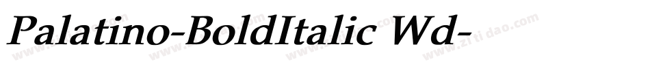 Palatino-BoldItalic Wd字体转换